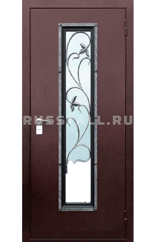Стальная входная дверь со стеклом RS15