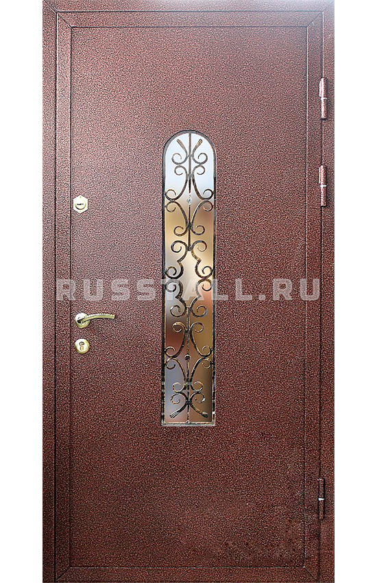 Уличная входная дверь с ковкой RS43