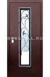 Порошковая входная дверь с МДФ RS15 - Изображение
