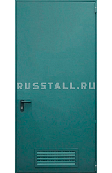 Входная дверь с жалюзийной решеткой в котельную RS114 - Изображение